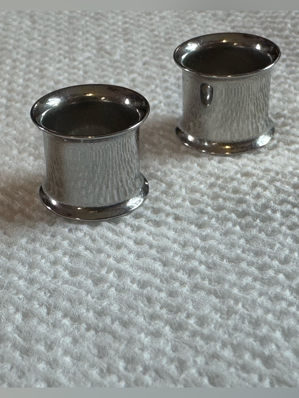 Sterling Silver Tapered Cylinder Ear Tunnels - Silver Plug Earrings